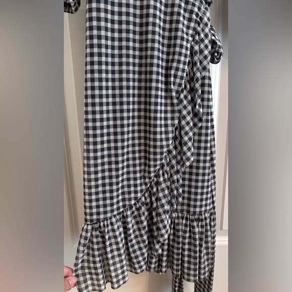 Ganni Gingham Wrap Mini Dress - Picture 6 of 8